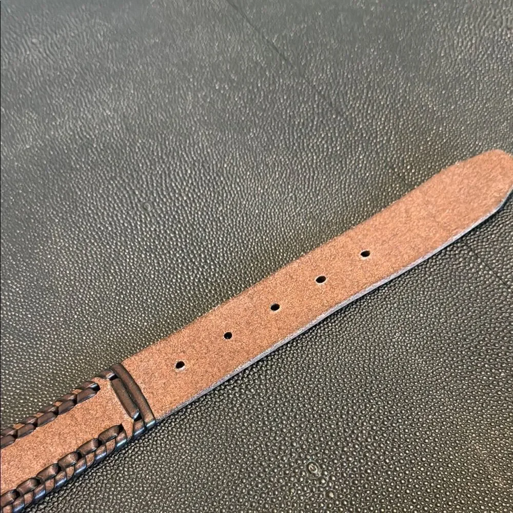 Columbia Men's Brown Leather Braided Belt size 44